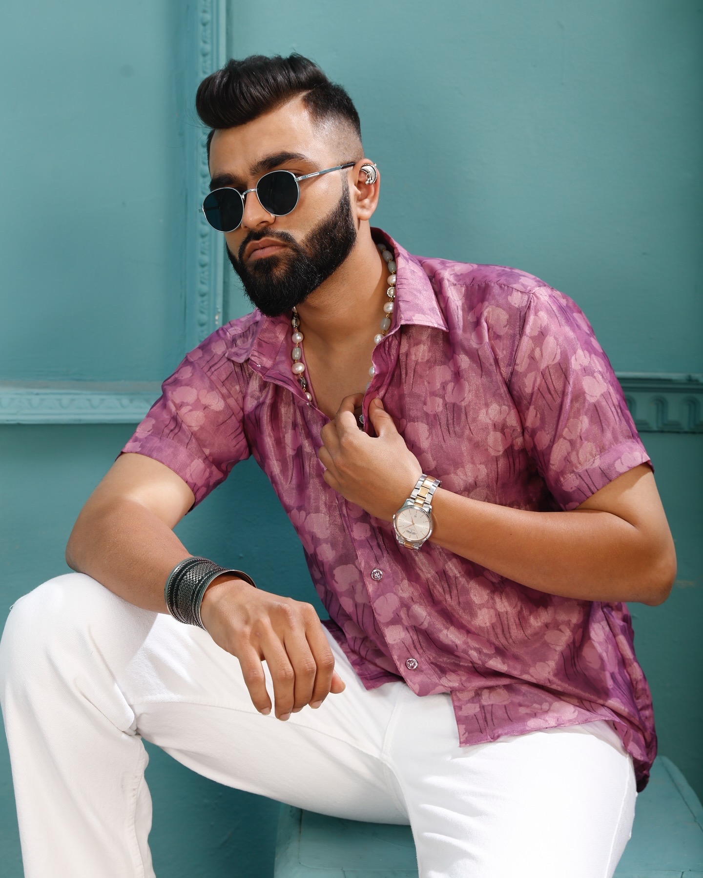 Teal Editorial Full Look